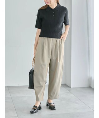 Te chichi ミニケーブルポロニット ブラック