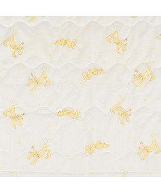 PET PARADISE ディズニー プルート もちっと クール ブランケット ホワイト×イエロー