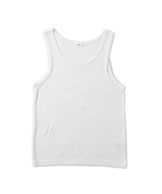 WEGO 【綿100%】リブタンクトップ ホワイト