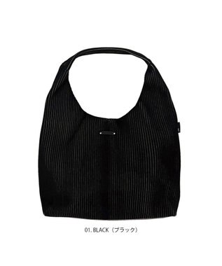 ROOTOTE 1061【ラメ糸ミックス-A4収納】LT.ラウンド.グリンプス.ニット-A 01：ブラック