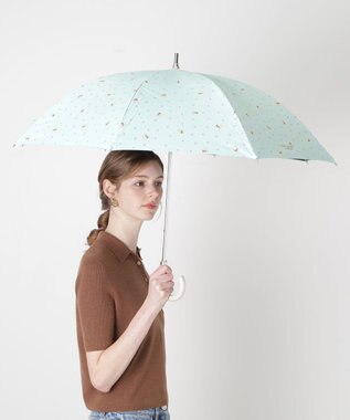 MOONBAT 【 遮光率100％/遮熱/UV】PAUL&JOE ACCESSOIRES(ポール&ジョー) 晴雨兼用日傘 ジプシー ネコ 長傘 ミントグリーン