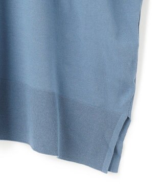 ICB 【洗える】ヴィスコースワイド Vネックカーディガン ライトダルブルー系