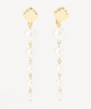 TOCCA LONG PEARL CLOVER EARRINGS イヤリング ゴールド系
