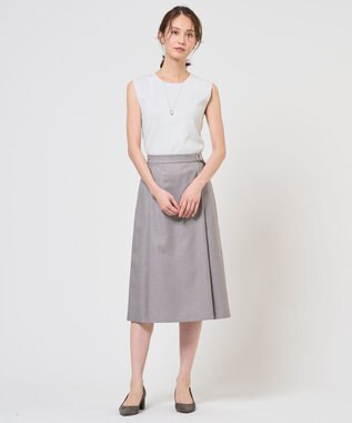 J.PRESS LADIES S OXIJEWEL ストレッチ スカート グレー系