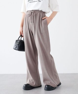 Green Parks ・ｓｗｉｎｇ　ｂｙ　リブカットソーイージーパンツ Gray Beige