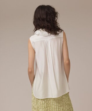 GRACE CONTINENTAL マルチフリルノースリーブブラウス ホワイト