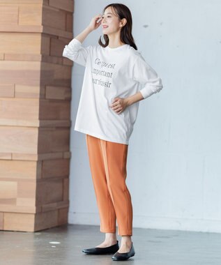 ANY 【ストレッチ/ウエストゴム】イージーケア美脚 パンツ オレンジ