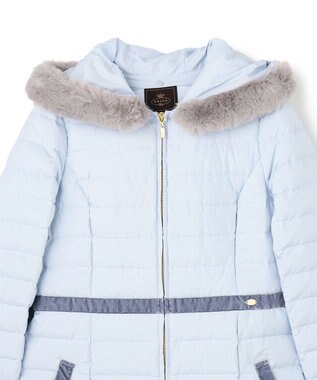 TOCCA HEART SHOT ロングダウンコート サックスブルー系