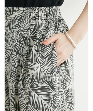 Green Parks アート柄イージーパンツ Charcoal Gray