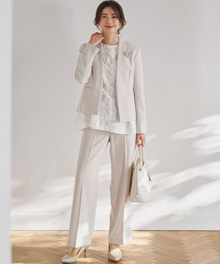 23区 ブガッティ型 2WAY ハンドバッグ アイボリー系