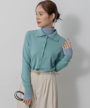 組曲 S 【前後着用可 / 加藤ローサさん着用】スムースストレッチタートル ニット