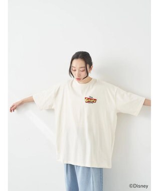 earth music&ecology Ｇｏｏｆｙ＆Ｍａｘ／バックプリントねずみＴｅｅ Ivory