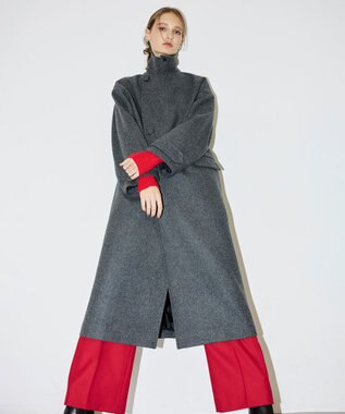 uncrave ライトメルトン ロングチェスターコート チャコール