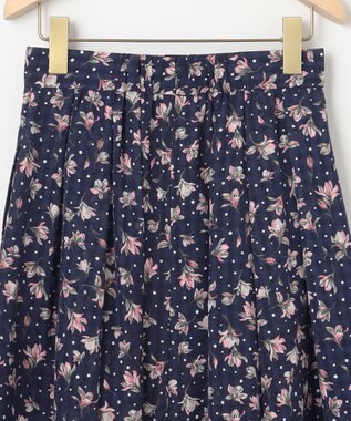 組曲 L フラワードットプリント スカート ネイビー系5