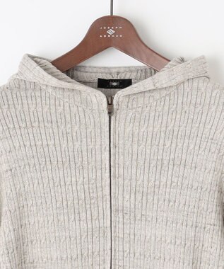 JOSEPH ABBOUD 【キングサイズ・オリジナルオーガニックコットン使用】JOE COTTONニット パーカー ベージュ系