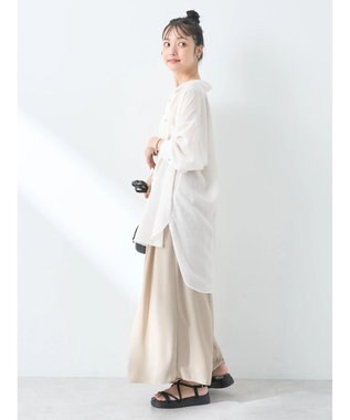 earth music&ecology ウ゛ィンテージボタンフロントポケットシャツ White