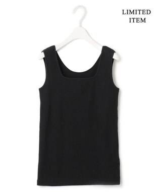 ICB L 【WEB限定・洗える】 ブロードステッチリブ タンクトップ ブラック系