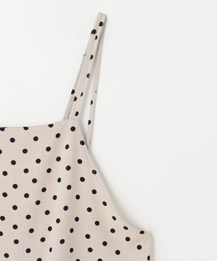 ANY 【洗濯機可/着丈調整可】ドットプリント サロペット ベージュベース