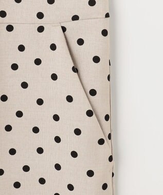 ANY 【洗濯機可/着丈調整可】ドットプリント サロペット ベージュベース