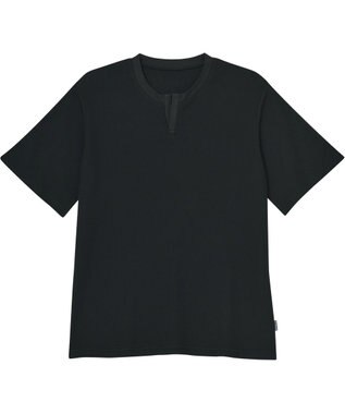 WACOAL MEN WEB限定　ルームウェア　半袖　ひざ上丈　綿混（本体）　前閉じ　/ブロス　GH3300 ブラック