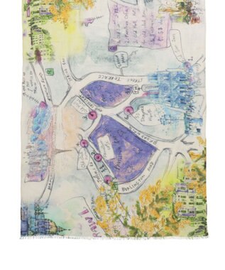 MOONBAT ハナト (Hanato) シルクコットンストール タウンマップ パープル