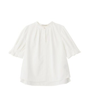 Green Parks タックショートスリーブブラウス Off White