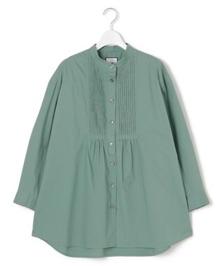 J.PRESS YORK STREET 【WOMEN】ワンウォッシュタイプライターブラウス グリーン系