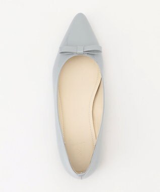 組曲 【晴雨兼用】ポインテッドリボンパンプス サックスブルー系