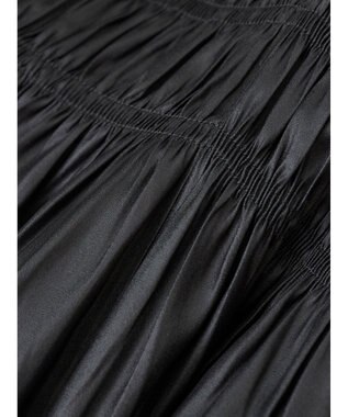 Green Parks レザー風キャミワンピース Black