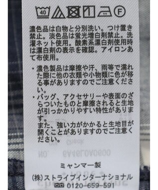 Green Parks リネンレーヨン前立てブラウス Check