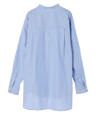 CRAFT STANDARD BOUTIQUE バンドカラーシャツ Stripe Blue