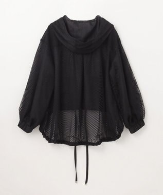 GRACE CONTINENTAL メッシュコンビフーディー ブラック