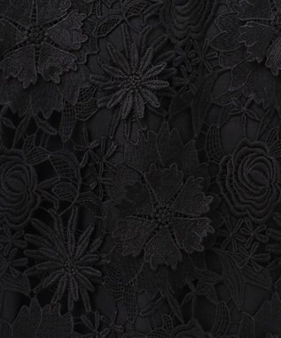 GRACE CONTINENTAL ケミカルフラワーレースワンピース ブラック
