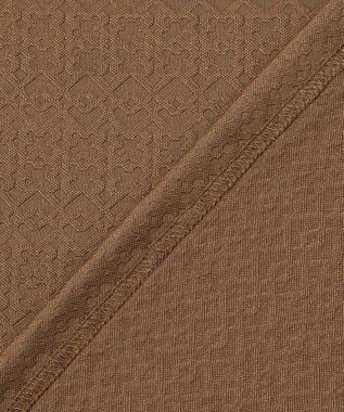 23区GOLF 【MEN】モノグラムジャガード長袖ポロシャツ カーキ系