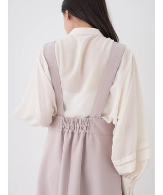 earth music&ecology Ｖネック切替ジャンスカ Beige