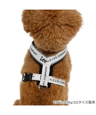 PET PARADISE Lee ロゴ アクティブ ハーネス ３Ｓ 小型犬 ホワイト×ブラック