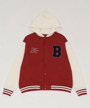 WEGO 【ユニセックス着用ITEM】スウェットフードスタジャン ワイン