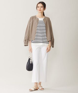 洗える】テンセルコットンエンブロイダリー ジャケット / 自由区