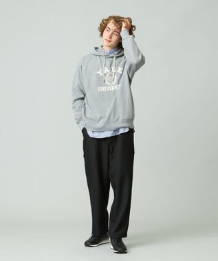 J.PRESS YORK STREET 【UNISEX】YALE裏毛パーカー ライトグレー系