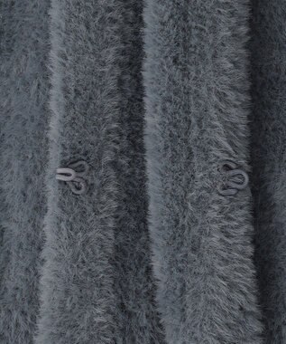 ANY SIS シャギーニット カーディガン チャコールグレー