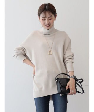 AMERICAN HOLIC バイパチタートルネックニットプルオーバー Gray Beige