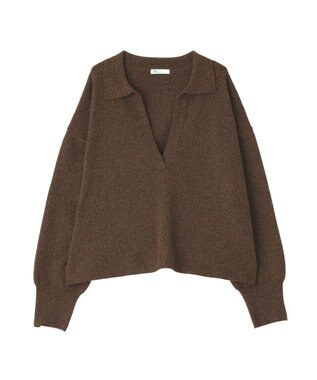 CRAFT STANDARD BOUTIQUE 深Vネックニットプルオーバー Brown
