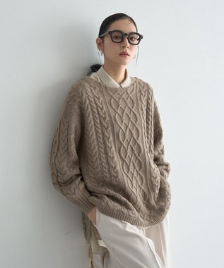 YECCA VECCA ケーブルニット Mocha