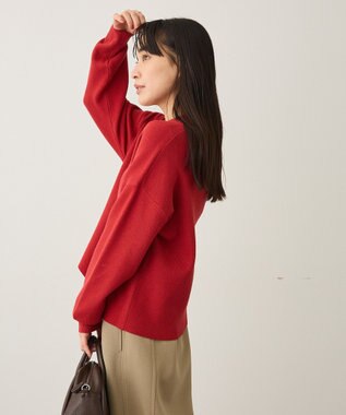 CRAFT STANDARD BOUTIQUE 深Vネックニットプルオーバー Red