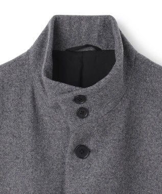 JOSEPH HOMME 【新素材】ライトウールシャギー　スタンドカラーシングルブレストコート グレー系