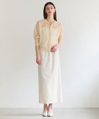 BEIGE， SIDERITE / シアージップフーディーニット Peach