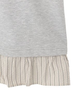 earth music&ecology レイヤーヘムワンピース Gray Mixture