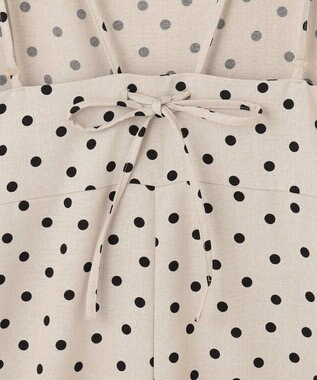 ANY 【洗濯機可/着丈調整可】ドットプリント サロペット ベージュベース