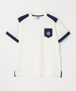 J.PRESS KIDS 【140-170cm】切替Ｔシャツ アイボリー系