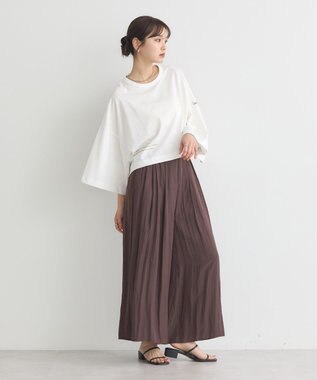 earth music&ecology アソートプリントワイドTee Ivory